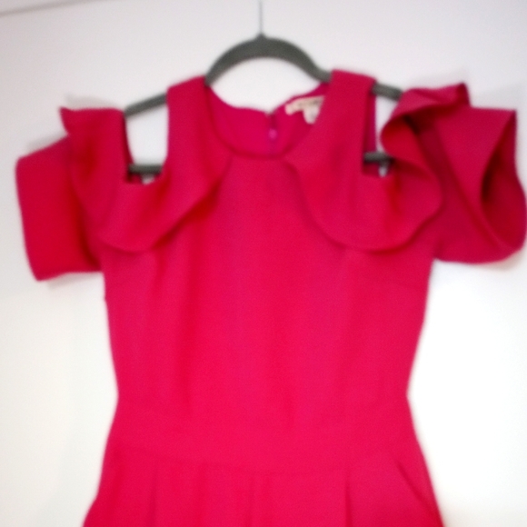 Hot Pink Shorts Romper w/Pockets - Picture 2 of 9